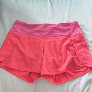 pink 4in inseam size 4 lululemon shorts